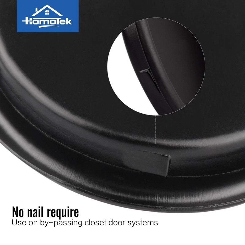 HOMOTEK 4 Pack Closet Door Finger Pull 2-1/16”, Easy Snap