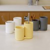 Pleated, drainage ceramic 2-compartment cutlery holder / 플리츠 물빠짐 도자기