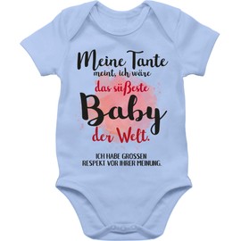 Shirtracer - Baby Bodysuit Boy Girl - Baby Romper Girl & Boy - My Aunt Means I Would Be the Cutest Baby in the World., 2 baby blue