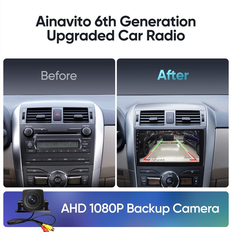 for Toyota Corolla Car Radio 2008-2013 | Wireless CarPlay Android
