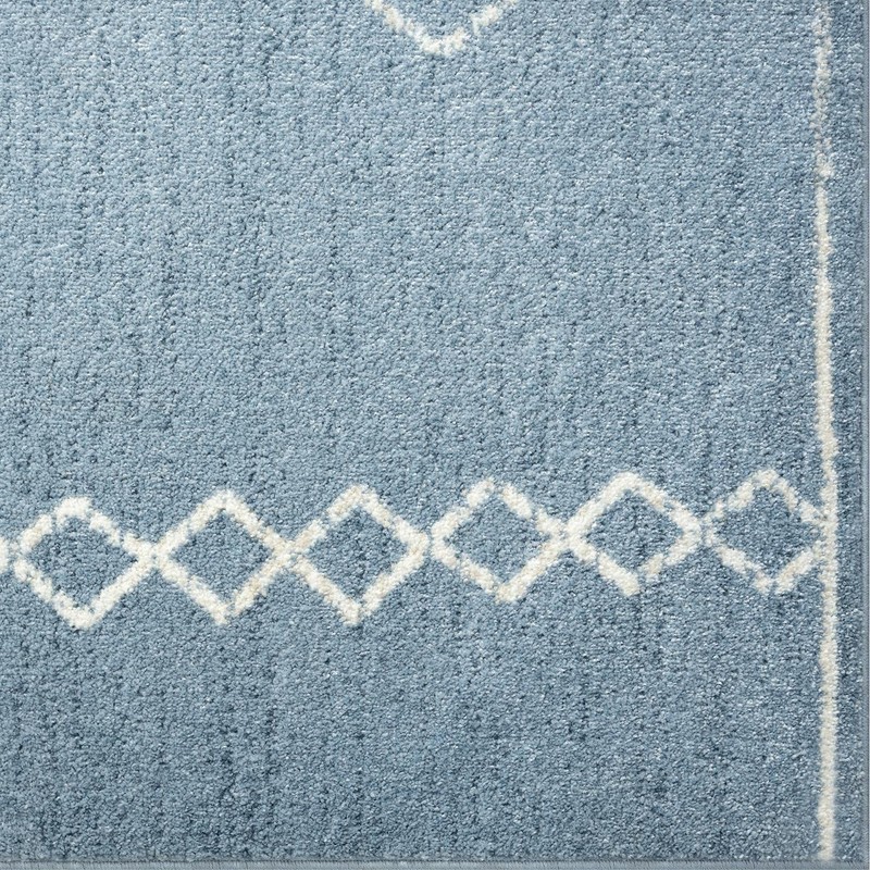 LUXE WEAVERS Daphnes Blue 8x10 Boho Moroccan Geometric Area Rug
