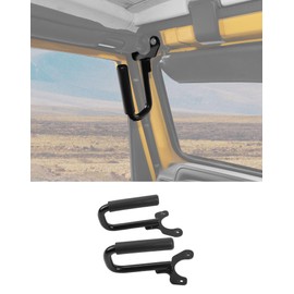 DSWSQ Black Front Grab Handles Fit for 1997-2006 Jeep TJ Wrangler Grab Bar Front Steel Grip Handle 97-06 Jeep Wrangler TJ Grab Handles Bar