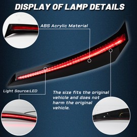 GEEGEETOP Red Lens Rear Fog Bumper LED Brake Tail Sequential Flash Singal Lights Lamp 3 in 1 Replacement Compatible with 2021 2022 Toyota Sienna LE XLE XSE Limited