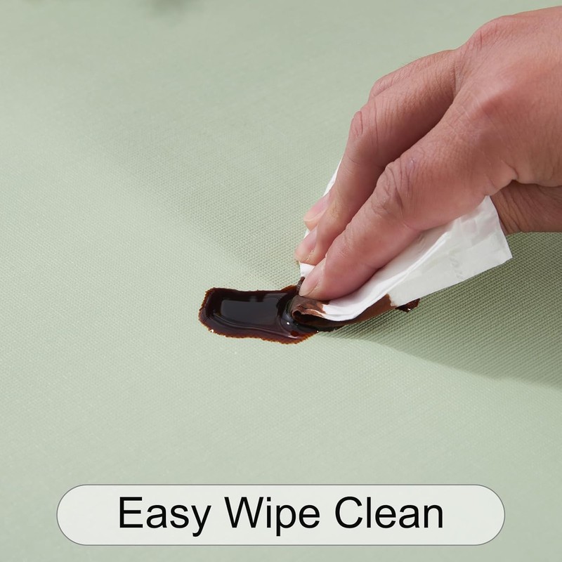 Wondwrla Rectangle Tablecloth, Vinyl Tablecloths with Flannel Backing, Waterproof Wipeable