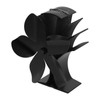 Stove Fan Heat Powered Low Noise Aluminium Alloy 5 Blade