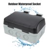 Outdoor Wall Power Socket with 2 3-Hole Socket 2 Switch