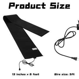 Baquler 2 Pieces 10 ft Snow and Ice Melting Mats Roof and Valley Heater Ice Dam Prevention Heated Outdoor Mats Electric Snow Melting Mats for Winter Snow Removal