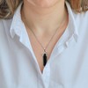 Franki Baker Double Point Long A Quality Black Agate Pendant