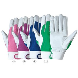 シモン　豚革甲メッシュ袖口マジック付　１２９豚白　Ｌ寸