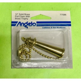 Westinghouse 77086 Brass Trophy with Polished Brass chain Fan/Light Pull Chain