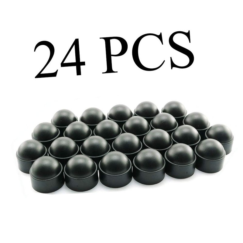 Pro Bamboo Kitchen 24PCS Bolt Nut Protection Cap Black Hexagon