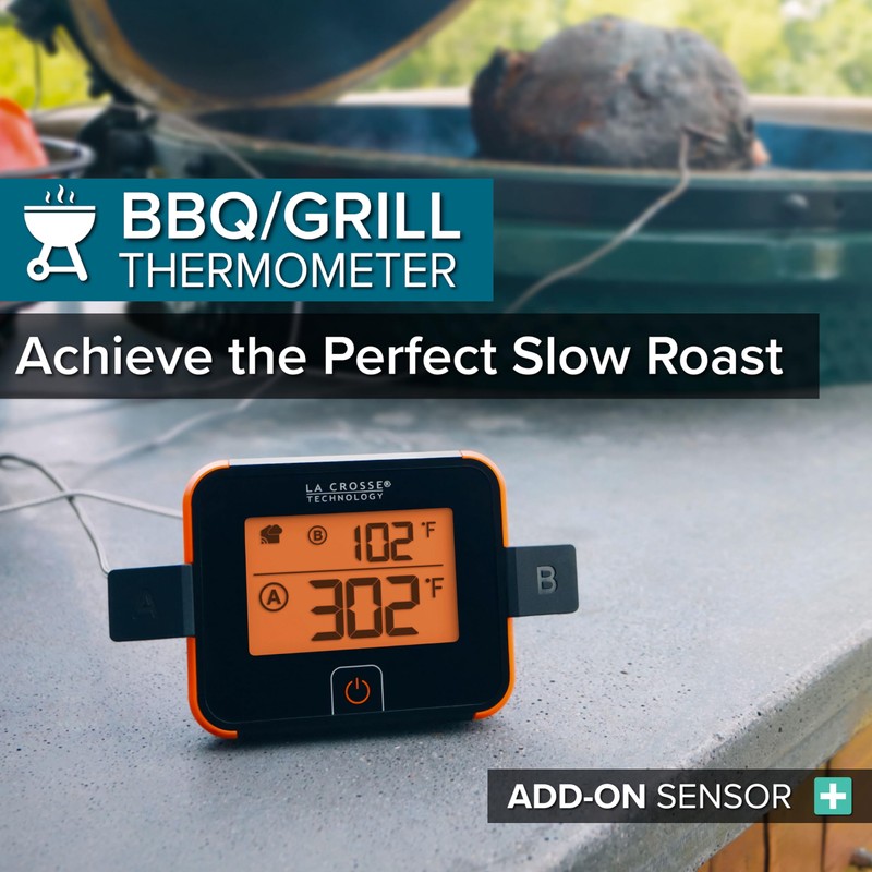 La Crosse Technology LTV-BBQ1-INT Wireless Barbecue Thermometer with 2 Probes