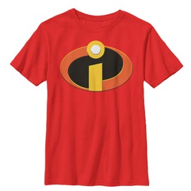 Fifth Sun Incredibles Logo Boy's Solid Crew Tee, Red, Small