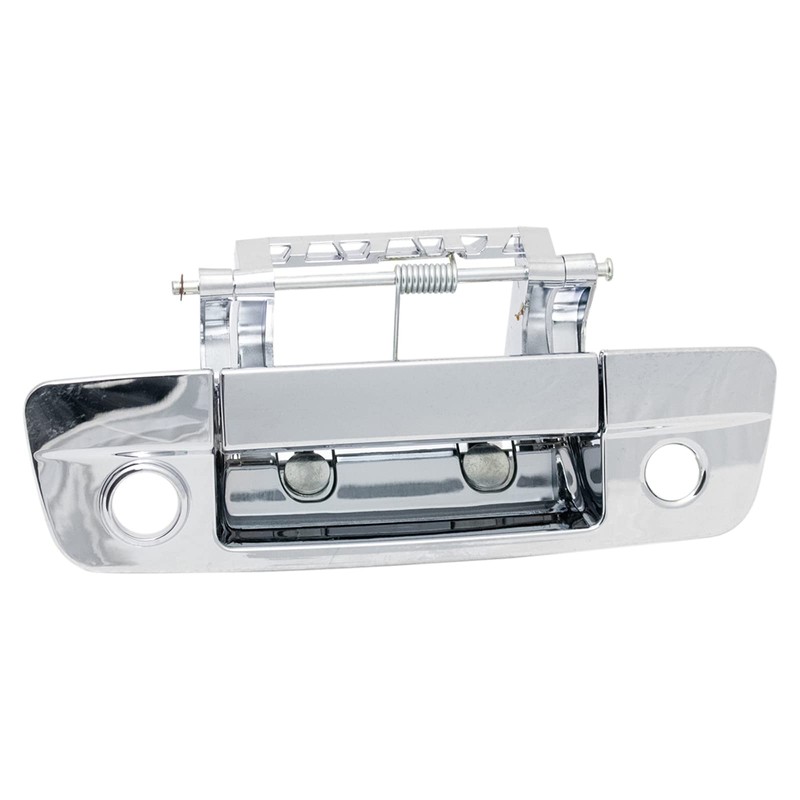 TRQ Chrome Tailgate Handle & Reverse Backup Camera Kit Set
