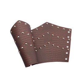 Leather Gauntlet Wristband Medieval Bracers Viking Archery Wrist Guards Wide Arm Armor Cuff for Women Men Wrist Gauntlets