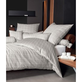 Janine Mako Satin Bed Linen Modern Classic 40 x 80 cm Natural Colour 37