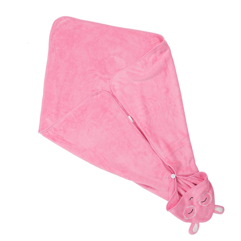 Kids Bath Towels Hooded Cartoon Bathrobe Thicken Coral Fleece Soft