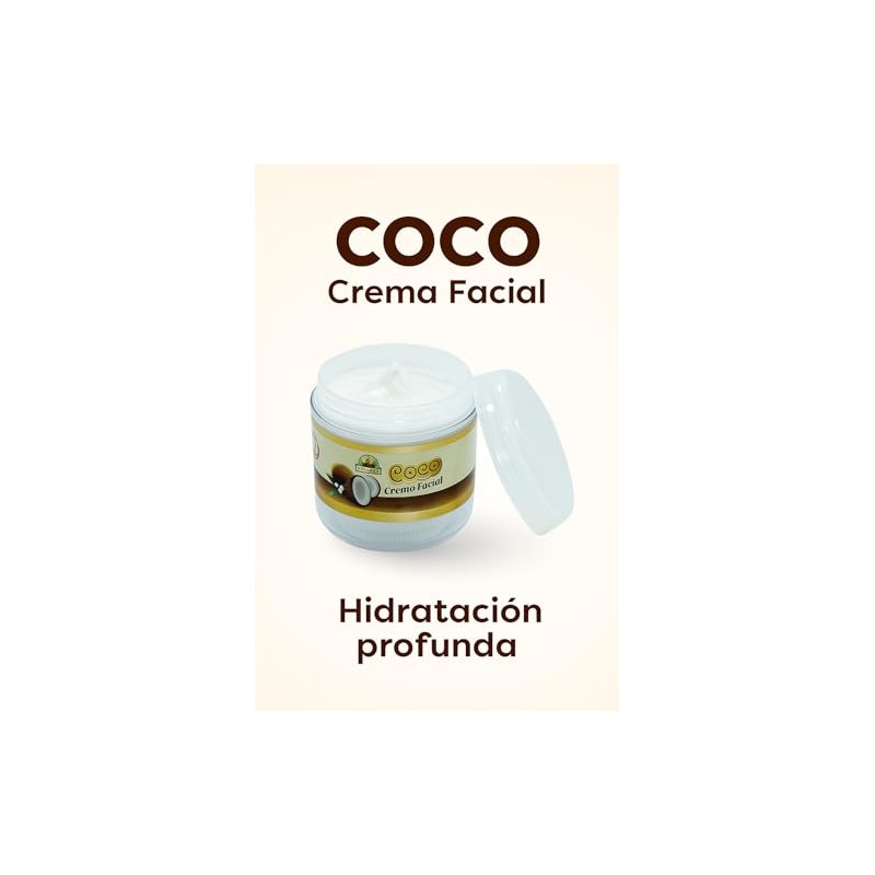 Crema Facial de Coco /150g/ FPS 30 /Antienvejecimiento Natural con