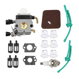 C1Q-S97 Carburetor with Air Filter Fuel Line Kit Fit for STIHL FS38 FS45 FS46 FS55 KM55 HL45 FS45C FS45L FS46C FS55C FS55R FS55RC String Trimmer Weed Eater