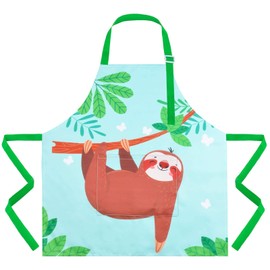 Fiodrimy Aprons for Kids, Kids Art Apron Girls Boys Painting Apron with Pockets Adjustable for Cooking Baking Gardening School Kitchen