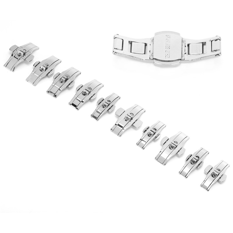 10pcs Watch Clap Buckle Folding Watch Strap Clasp Buckle Watch