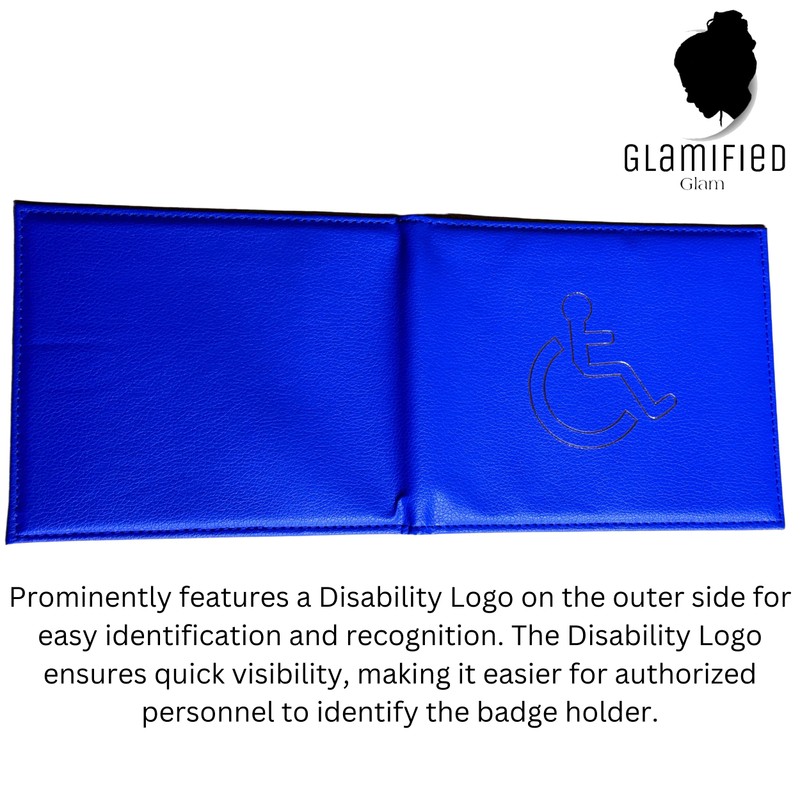 Glamified, glam Soft Leather Disabled Badge Holder Wallet Disability Parking