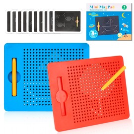 Sweetone Children's Magnetic Drawing Board, Pack of 2 Small Magnetic Drawing Boards, Magic Board Children, Magnetic Steel Ball Drawing Board, Magnetic Drawing Board Children, Educational Gift