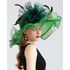 ZYACTU Women's Organza Church Kentucky Hat Fascinato Wedding Cocktail Tea
