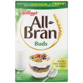 Kellogg's All Bran Buds Cereal 500g/17.6oz, 2-Pack (Imported from Canada)