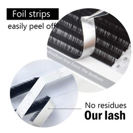 NAGARAKU Eyelash Extension Classic Individual 1:1 Eyelash Volume Individual Eyelashes Natural Semi Permanent Soft Eyelash Accessories Matte Black Eyelash Extensions 16 Rows 0.15 mm L Curl 7-15 mm