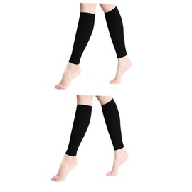 OATIPHO 2sets Compression Socks for Sports Casual Wear Elastic Calf Compression Sleeves for Men Women Designed to Reduce Fatigue and Swelling Stylish Black Leg Support 2pair*2