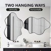 Tanmicoshomy Black Bathroom Mirror 24x36 Inch, Asymmetrical Framed Wall Mirrors