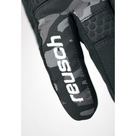 Reusch Connor R-TEX XT Junior 5570 Unisex Finger Gloves, Dark Camo/Black 6.5