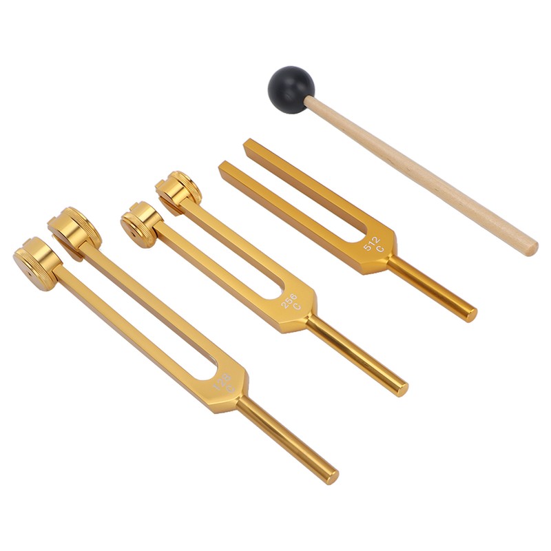 3 Pcs Aluminium Alloy Tuning Fork Set 128 256 512Hz