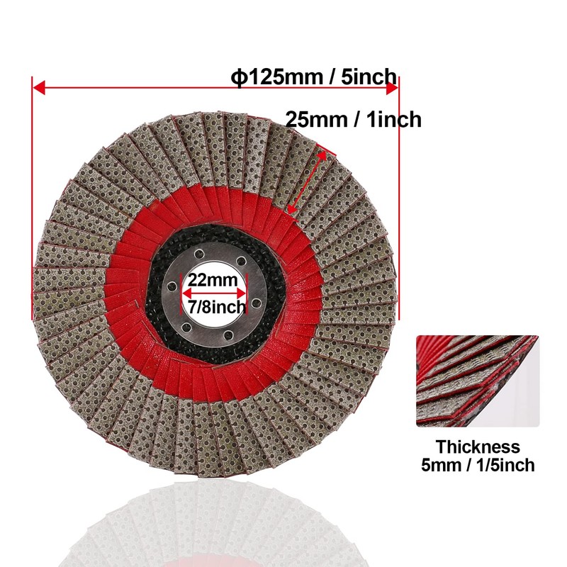 HOMESOM 5 Inch 1pc 400 Grit Grinding Wheels Flap Sanding