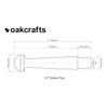 Oakcrafts - Oak Shaker Peg 3.5" (Pack of 5)