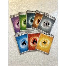 Eight basic energy Pokémon cards SVE EN 8 cards