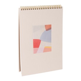 Fringe Studio Spiral Sketchbook, Canvas Abstract ", Bookcloth Wrapped Flex Cover, 7.75" x 11.25", 40 Perforated Stone Paper Sheets, Canvas Collection (594068)