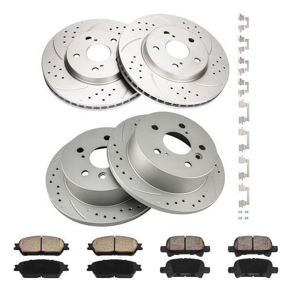 Torchbeam Front and Rear Brake Pad & Rotor Kit Brake