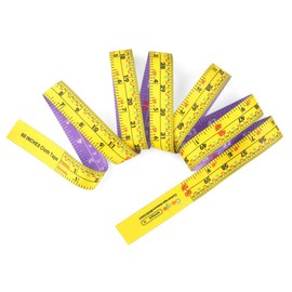 WIN TAPE Cloth Tape Measure, All Purpose 60 Inch Double Sided Fractional Inch and Decimal Engineer Scale Tape Measure 5ft 60in 152cm (Purple and Yellow)