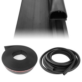 Combo RV Slide Out Seal | 018-312-EKD & 018-341 EK | 1" x 15/16" x 35' D-Seal Wiper & 1/2" x 2.75" x 35' Seal Base Weather Stripping Replacement for RV Camper Slideout System Black Rubbers