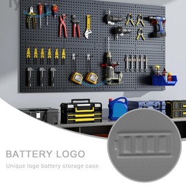 Perfcaze Battery Storage Case for AA AAA Button Cells, Battery Organizer Case, for 3 Batteries Variety Pack 88 Batteries Mesh Bag (Batteries Not Included) (GREY)