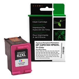 CIG Remanufactured High Yield Tri-Color Ink Cartridge for HP C2P07AN (HP 62XL) (Tri-Color / 415)