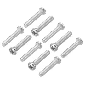 PATIKIL Phillips Pan Head Screws, 30 Pack M4-0.7 x 20mm 304 Stainless Steel 18-8 Full Thread, Pan Head Machine Phillips Drive Screw