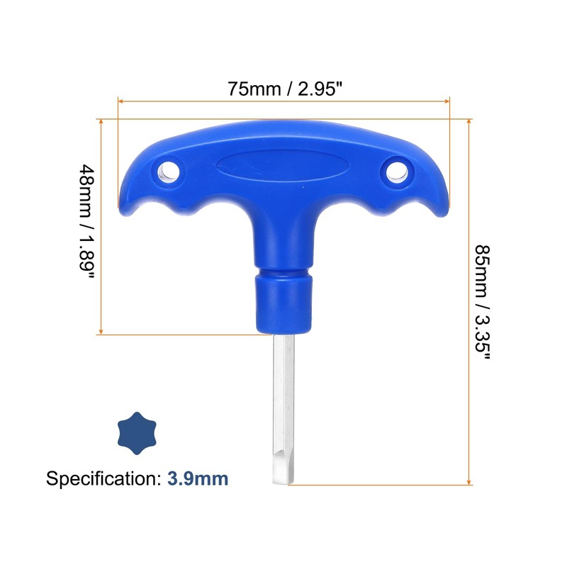 sourcing map Golf Spike Wrench Tool 3.9mm Golf Torque Wrench