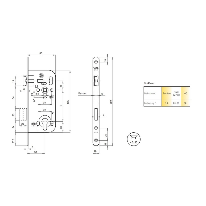 Grundmann Mortice Lock