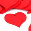 100Pcs Wood Slices HandMade Red HeartShaped Pendant Crafts DIY Wedding