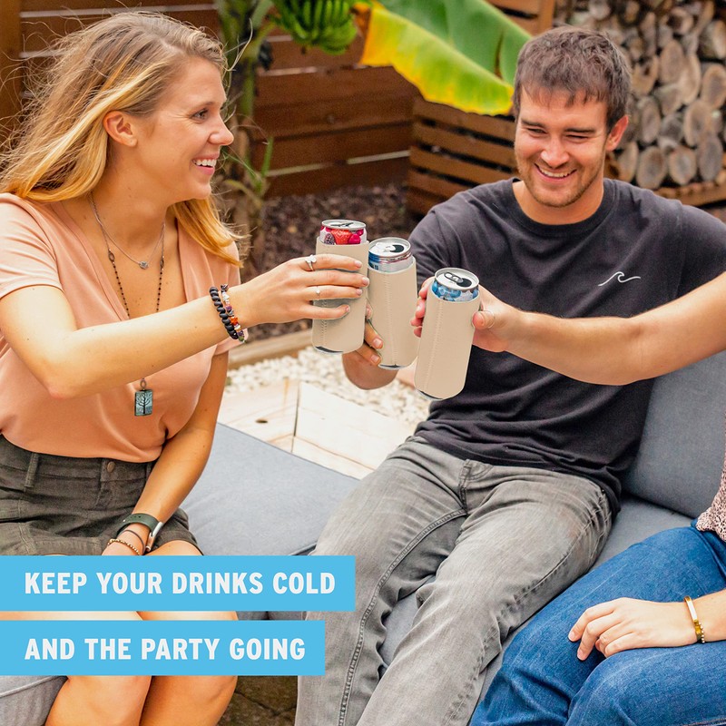 White Claw Slim Can Cooler Sleeves (14-Pack) - Soft Insulated