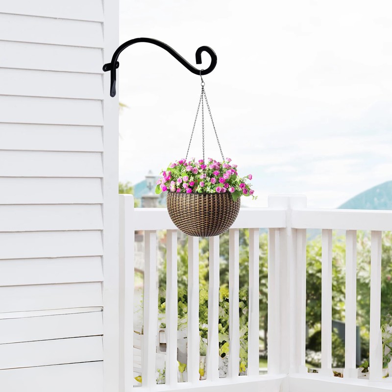 Hourleey 2 Pack Plant Hanger Outdoor, 8 Inch Heavy-Duty Hanging