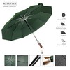 KELINTER® Wooden Handle Windproof Folding Umbrella with Auto Open and